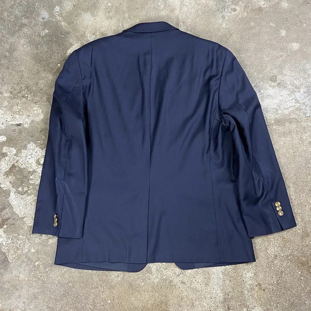 Lauren Ralph Lauren Blazer Size 42S Navy Blue Brass Button Lord & Taylor Jacket